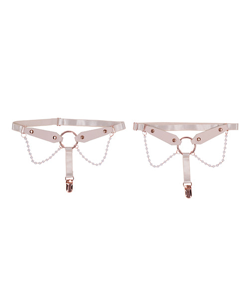 Sex & Mischief Peaches 'n CreaMe Pearl Garters