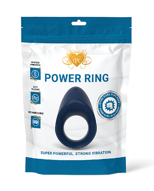 Power Ring Vibrating Cock Ring - Blue