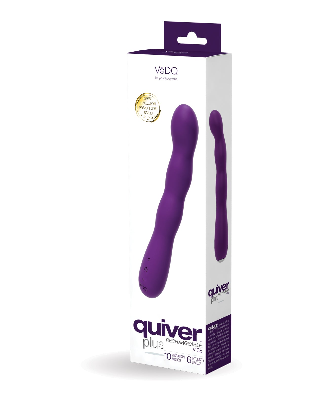 VeDO Quiver Plus Rechargeable Vibe - Deep Purple | Eldorado  myluxurytoys