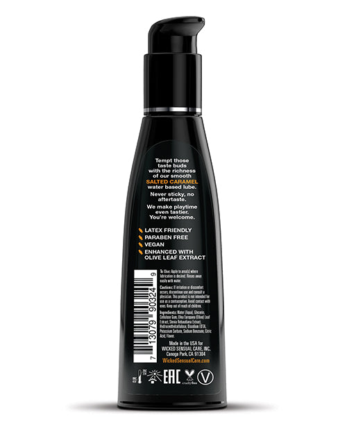 Wicked Sensual Care Aqua Waterbased Lubricant - 4 oz Salted Caramel
