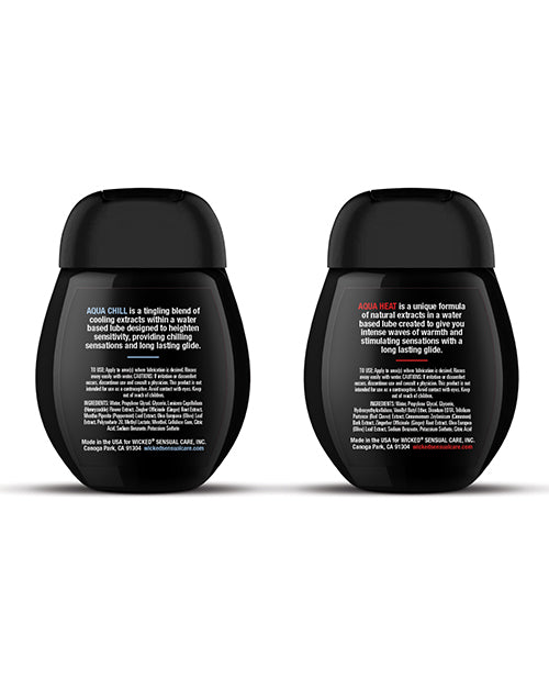 Wicked Sensual Care Sensation Kit Cooling and Warming Water Based Lubricants - 1.5 oz Bottles