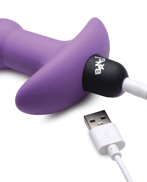 Bang! 28X Vibrating Silicone Anal Beads w/Remote Control - Purple