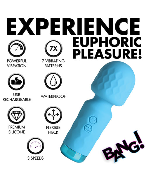 Bang! Mini Silicone Wand - Blue