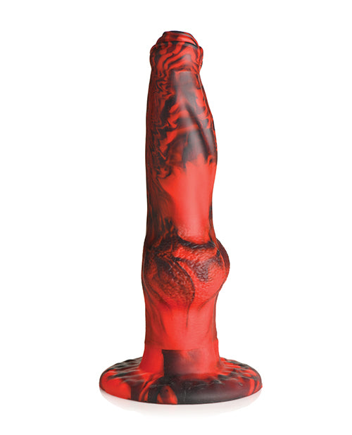 Creature Cocks Creature Cocks Hell-Wolf Thrusting & Vibrating Silicone Dildo - Black/Red - Image 5