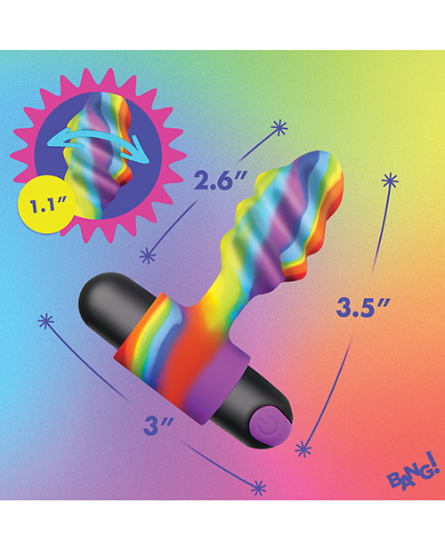 Bang! Vibrating Rainbow Butt Plug