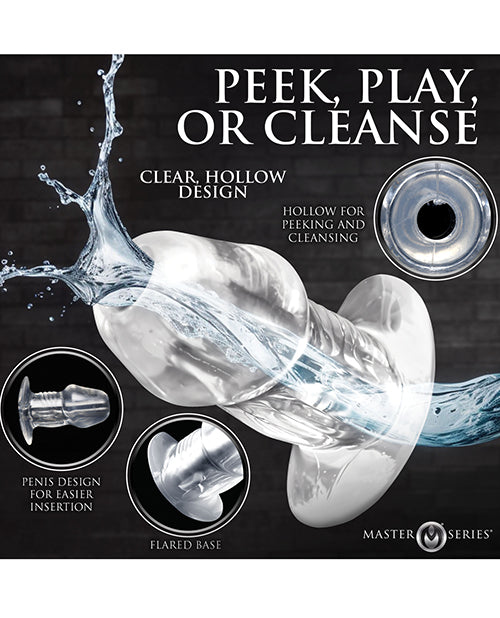 Master Series Master Series - Dicked Clear Hollow Anal Plug 3 pc Set - Image 5