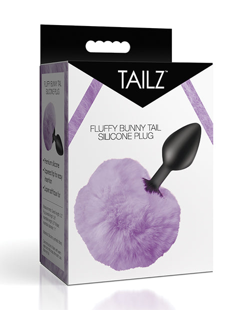 Tailz Tailz Fluffy Bunny Tail Silicone Plug - Purple - Image 2