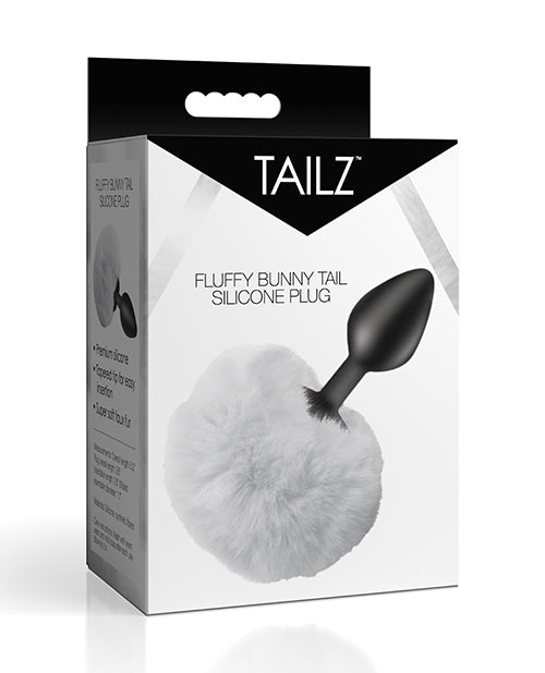 Tailz Tailz Fluffy Bunny Tail Silicone Plug - White - Image 2
