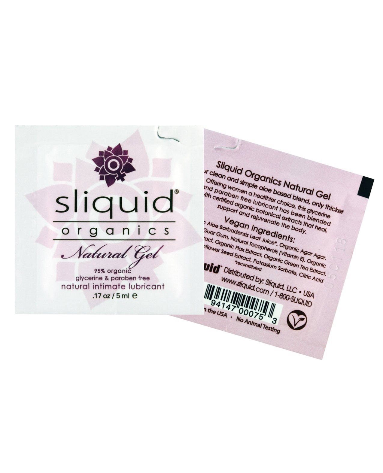 Sliquid Organics Natural Lubricating Gel - .17 oz Pillow