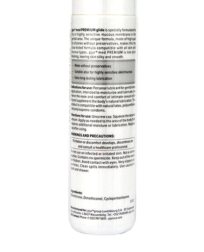 Pjur Med Premium Glide Concentrated Silicone Personal Lubricant - 100 ml Bottle