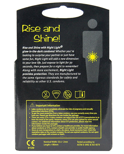 Night Light Glow in the Dark Condoms - Box of 3