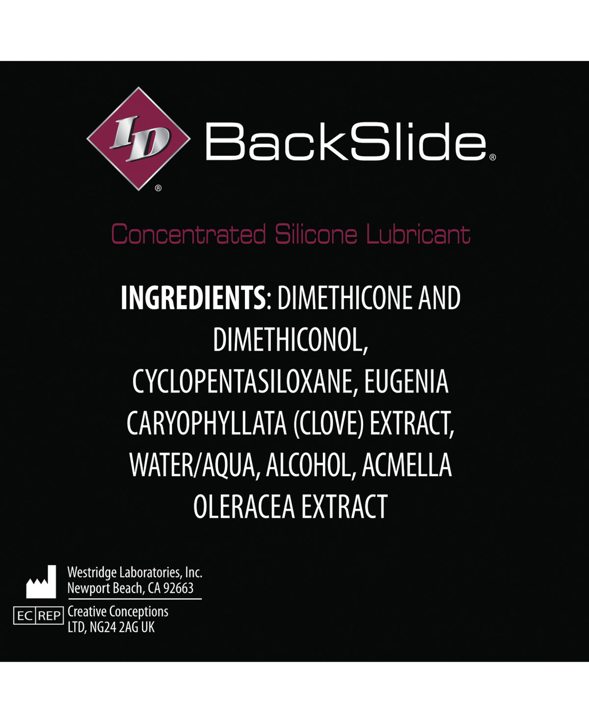 ID Backslide Anal Lubricant - .27 oz Tube Box of 4 (2)