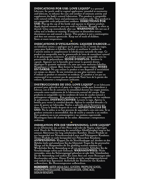 Kama Sutra Love Liquid Classic Water Based Lube - 3.4 oz