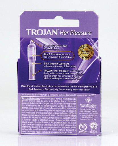 Trojan Her Pleasure Condoms - Box of 3