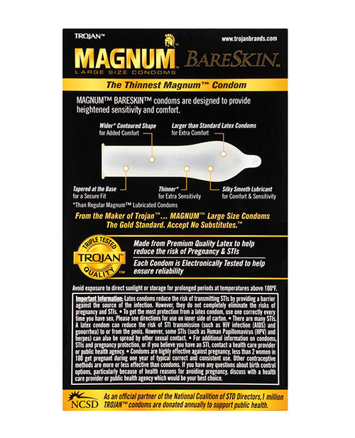 Trojan Magnum Bareskin Condoms - Box of 10