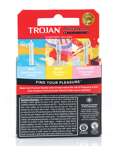 Trojan Nirvana Condoms - Pack of 3