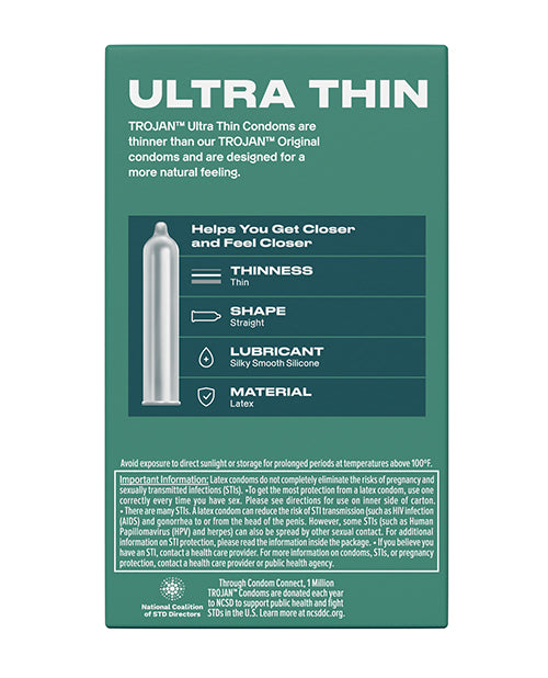 Trojan Trojan Ultra Thin Condoms - Box of 12 - Image 6