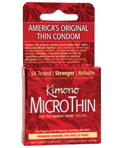 Kimono Micro Thin Condoms - Box of 3