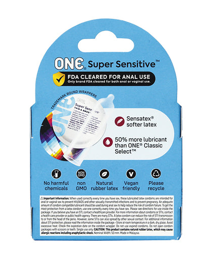 One Super Sensitive Condoms - Box of 3