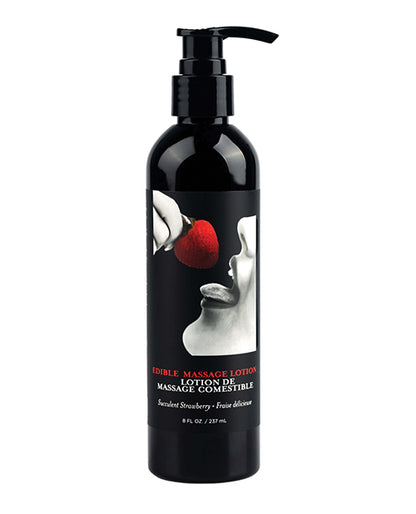 Earthly Body Earthly Body Hemp Seed by Night Edible Lotion - 8 oz Strawberry - Image 3