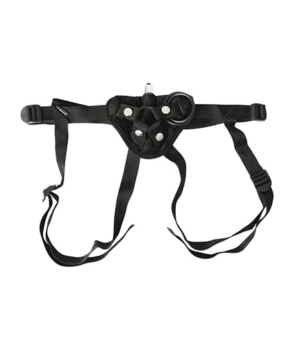 Sportsheets Vibrating Velvet Harness w/Bullet - Black