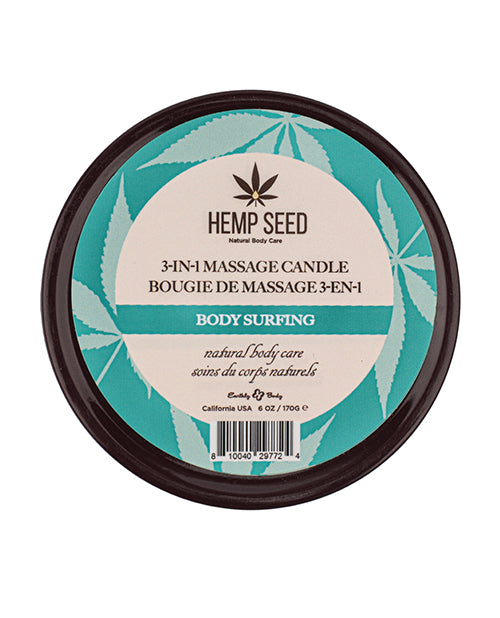 Earthly Body Summer 2025 3 in 1 Massage Candle - 6 oz Body Surfing