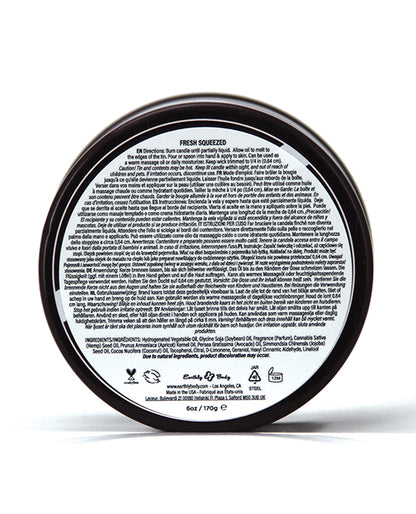 Earthly Body Earthly Body Summer 2025 3 in 1Massage Candle - 6 oz Fresh Squeezed - Image 3