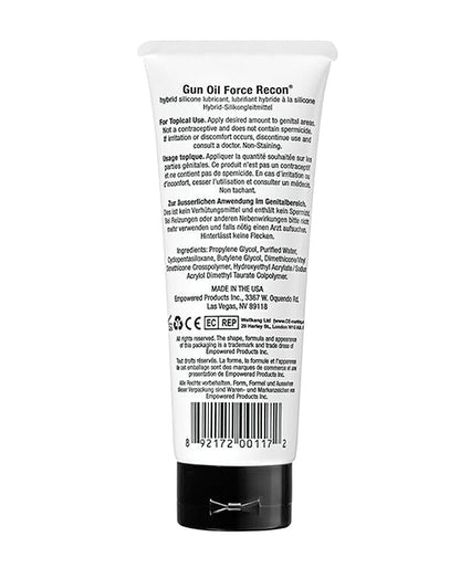 Gun Oil Force Recon Hybrid Silicone Based Lube - 3.3 oz Tube
