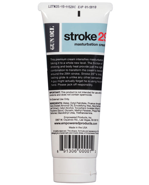 Stroke 29 Masturbation Cream - 3.3 oz Tube