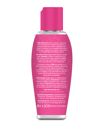 Pink Silicone Lube - 2.8 oz Flip Top Bottle