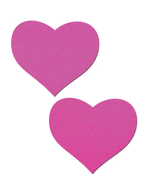 Pastease Basic Heart Black Light Reactive - Neon Pink O/S