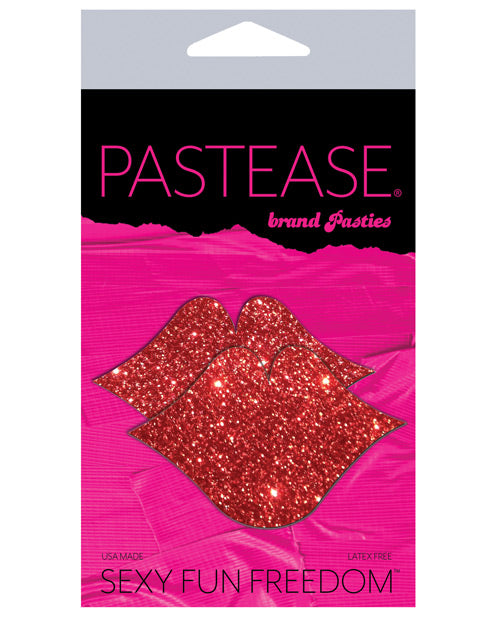 Pastease Premium Glitter Lips - Red O/S