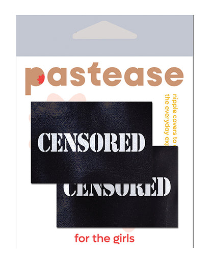 Pastease Censored Pastie - Black/White O/S