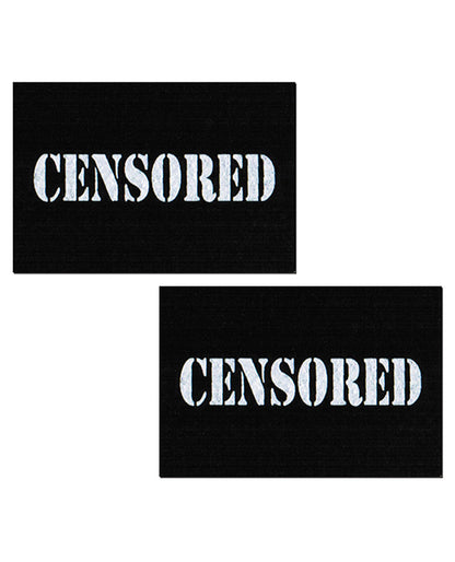 Pastease Censored Pastie - Black/White O/S