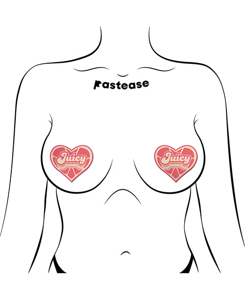 Pastease Premium Retro Heart Juicy - Pink Grapefruit O/S