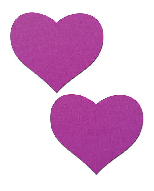 Pastease Basic Heart Black Light Reactive - Neon Purple O/S