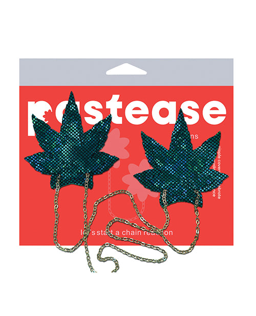 Pastease Chains Disco Weed Leaf - Green O/S