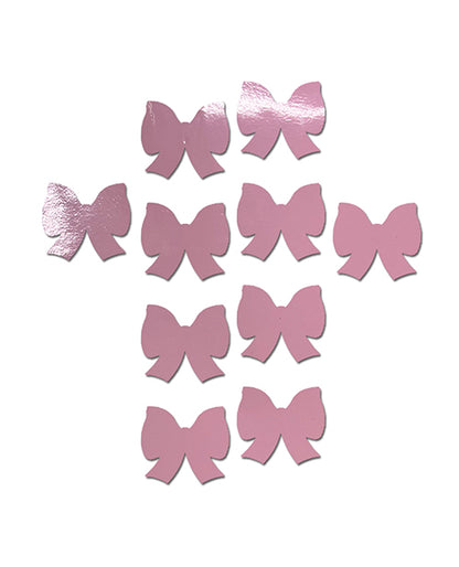 Pastease Mini Faux Leather Bows - Baby Pink Pack of 8
