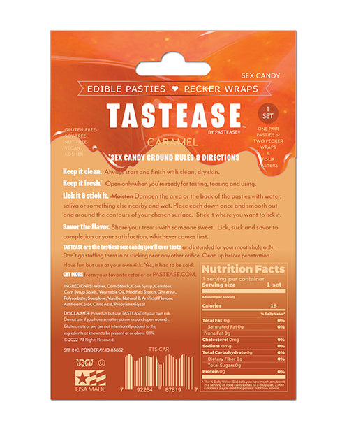 Pastease Tastease Edible Pasties & Pecker Wraps - Caramel O/S