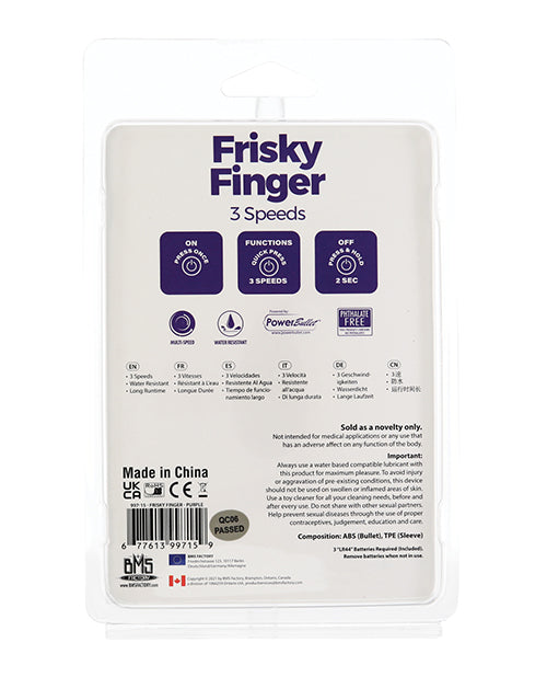 Frisky Finger Unisex Stimulator - Purple