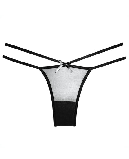 Adore Adore Sheer Naughty Vanilla Panty Black O/S - Image 2
