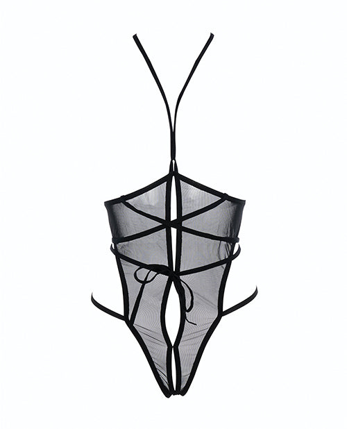Allure Allure Nicola Open Cup Mesh Teddy Black L/XL - Image 7