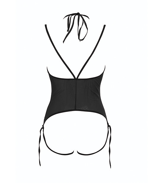 Allure Allure Angelina Sheer Mesh Under Bust Teddy Black L/XL - Image 8