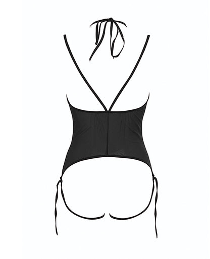 Allure Allure Angelina Sheer Mesh Under Bust Teddy Black L/XL - Image 8
