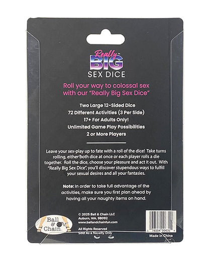 Really Big Sex Dice Game