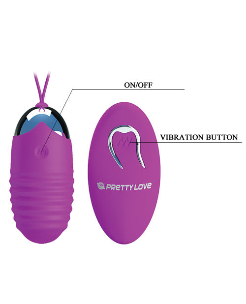 Pretty Love Jessica 12 Functions Egg Vibrator - Fuchsia
