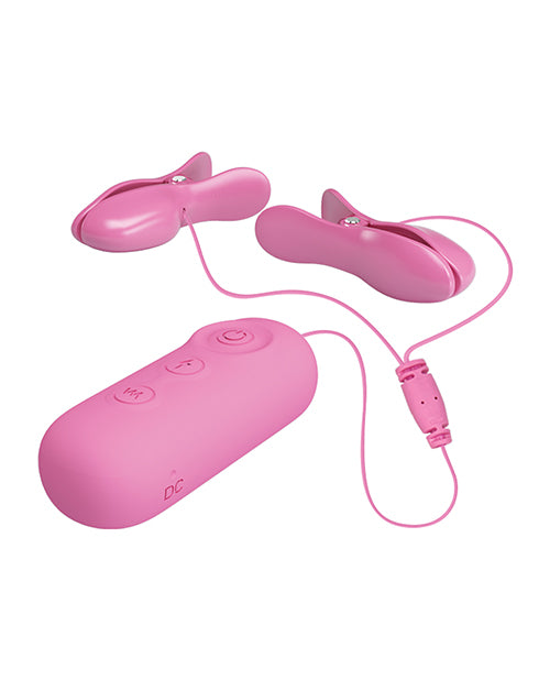 Pretty Love Romantic Wave II Estim & Vibrating Nipple Clip - Pink