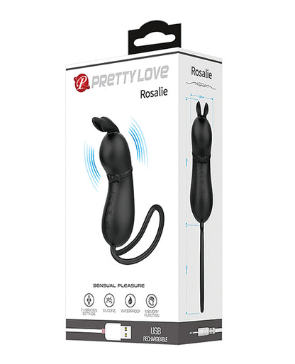 Pretty Love Rosalie Tethered Clit Stimulator - Black