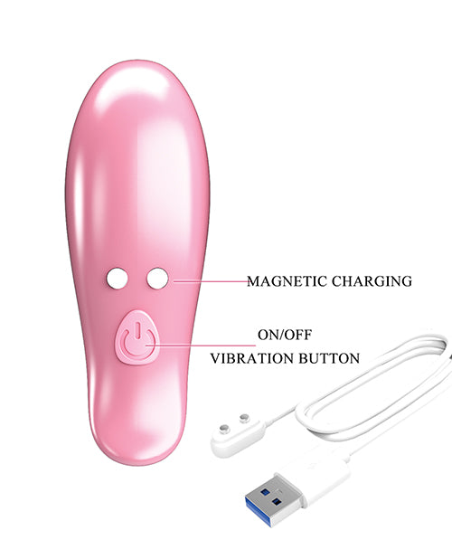 Pretty Love Leaf Wireless Vibrating Nipple Clamps - Pink