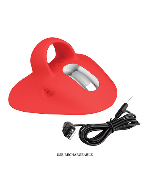 Pretty Love Carnation Manta Ray Finger Vibe - Red